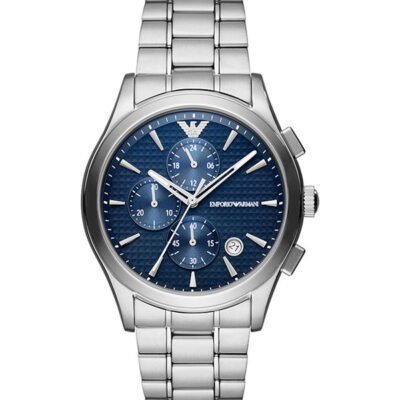 Emporio Armani Paolo Silver Stainless Steel 43mm Men's Watch (AR11528)