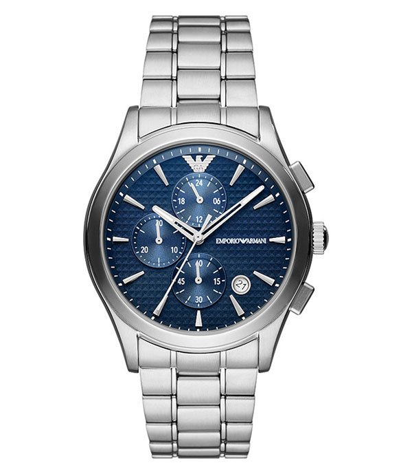 Emporio Armani Paolo Silver Stainless Steel 43mm Men's Watch (AR11528)