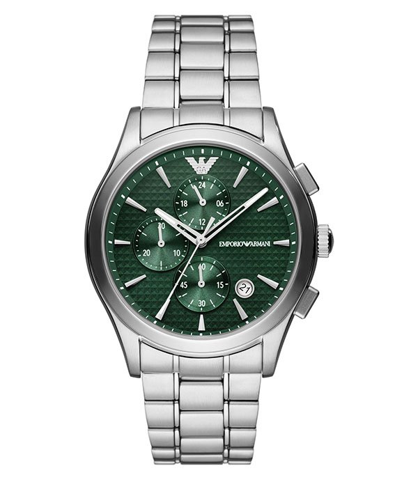 Emporio Armani Paolo Silver Stainless Steel 44mm Men's Watch (AR11529)