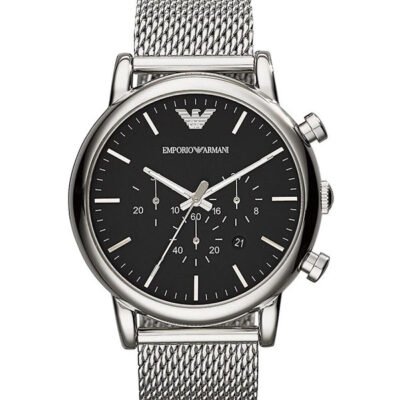 Emporio Armani Gianni T-bar Silver Stainless Steel 42mm Men's Watch (AR1808)