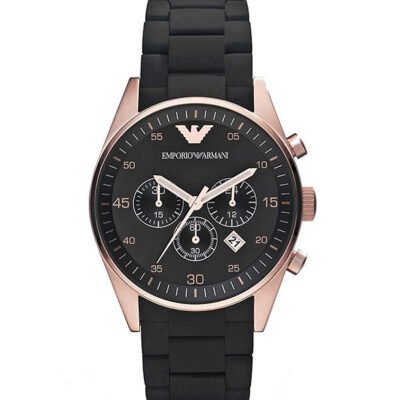 Emporio Armani Sportivo Black Sillicone 43mm Men's Watch (AR5905)