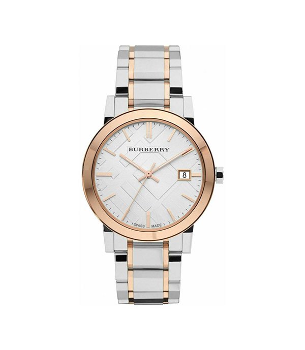 Burberry The City Silver/Rose Gold Stainless Steel 38mm Ladies Watch (BU9006)