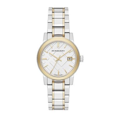 Burberry The The City Silver/Gold Stainless Steel 38mm Ladies Watch (BU9115)