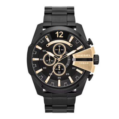 Diesel Mega Chief Black Stainless Steel 54mm Men's Watch (DZ4338)