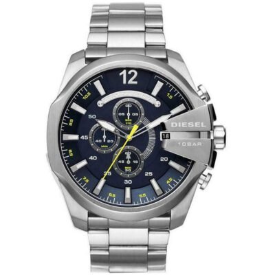 Diesel Mega Mega Chief Silver Stainless Steel 51mm Men's Watch (DZ4465)