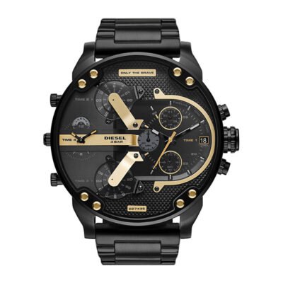Diesel Mega Chief Black Stainless Steel 51mm Men's Watch (DZ7435)