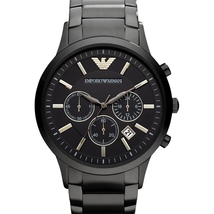 Emporio Armani Renato Black Stainless Steel 43 mm Men’s Watch (AR2453)