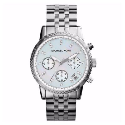 Michael Kors Ritz Silver/Rose Gold Stainless Steel 38mm Ladies Watch (MK5020)