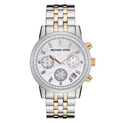 Michael Kors Ritz Silver/Gold Stainless Steel 38mm Ladies Watch (MK5057)