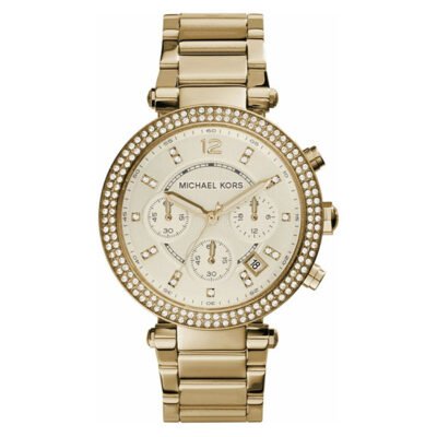 Michael Kors Parker Black Leather 39mm Ladies Watch (MK6984)