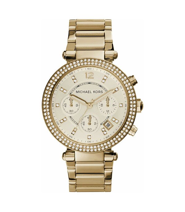 Michael Kors Parker Black Leather 39mm Ladies Watch (MK6984)