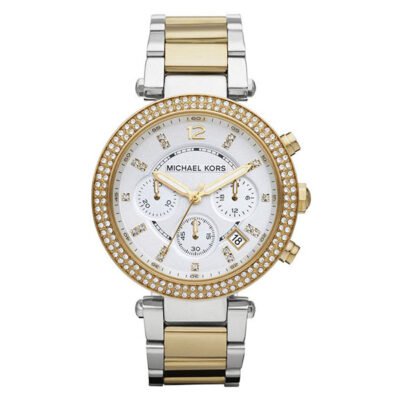 Michael Kors Parker Silver/Gold Stainless Steel 39mm Ladies Watch (MK5626)