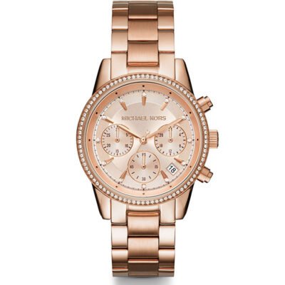 Michael Kors Ritz Rose Gold Stainless Steel 38 mm Ladies Watch (MK6357)