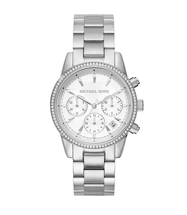 Michael Kors Ritz Silver Stainless Steel 38mm Ladies Watch (MK6428)