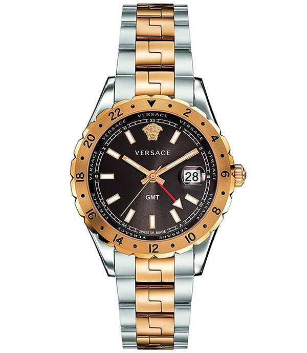 Versace Hellenyium Hellenyium Silver/Gold Stainless Steel 40mm Men's Watch (V11040015)
