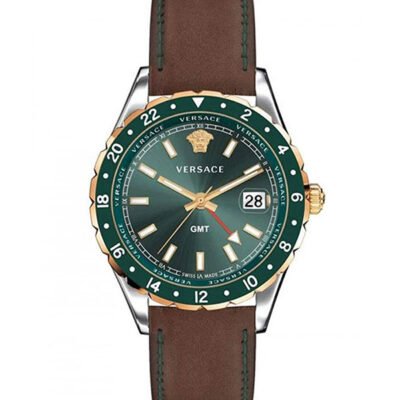 Versace Hellenyium Hellenyium Brown Leather 42mm Men's Watch (V11090017)