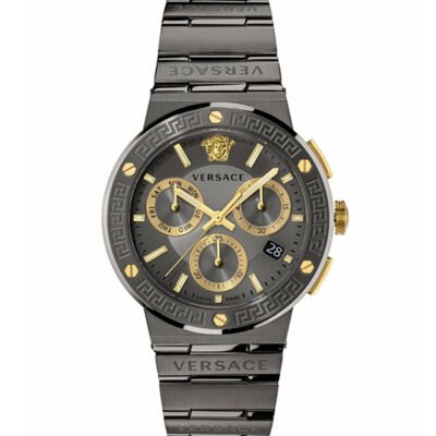 Versace Greca Logo Gray Stainless Steel 42mm Men's Watch (VEZ900521)