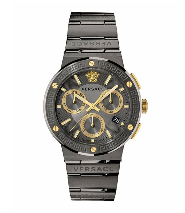 Versace Greca Logo Gray Stainless Steel 42mm Men's Watch (VEZ900521)