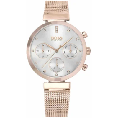 Hugo Boss Flawless Watch Rose Gold Stainless Steel 36mm Ladies Watch (1502553)
