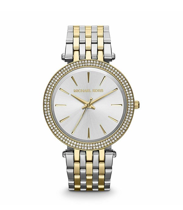 Michael Kors Darci Silver/Gold Stainless Steel 39mm Ladies Watch (MK3215)