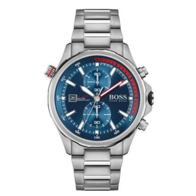 Hugo Boss Globetrotter Silver Stainless Steel 44mm Men's Watch (1513823)