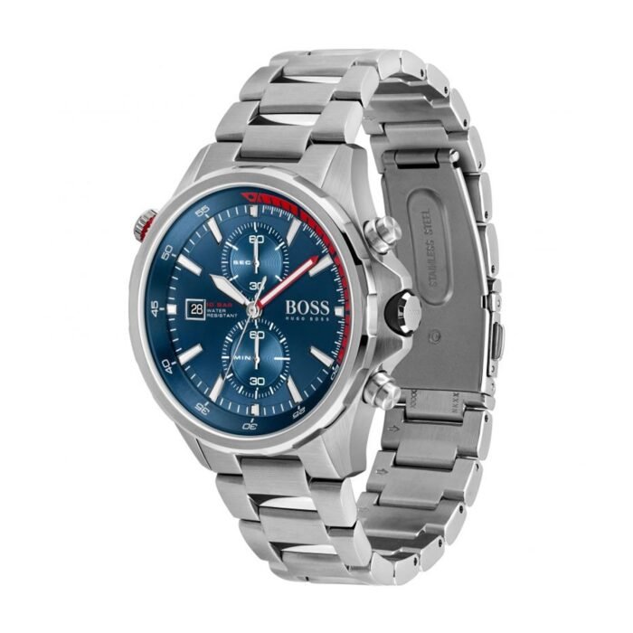 Hugo Boss Globetrotter Silver Stainless Steel 44mm Men's Watch (1513823) - Image 2