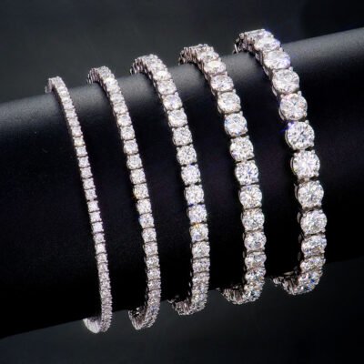 925 Silver VVS Moissanite Diamond Tennis Bracelet – 2mm to 6mm