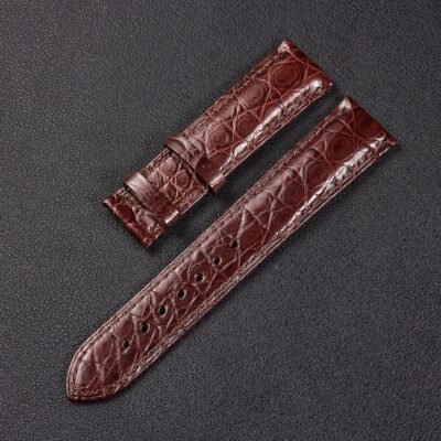 Premium Crocodile Pattern Genuine Leather Watch Strap – 18–22mm