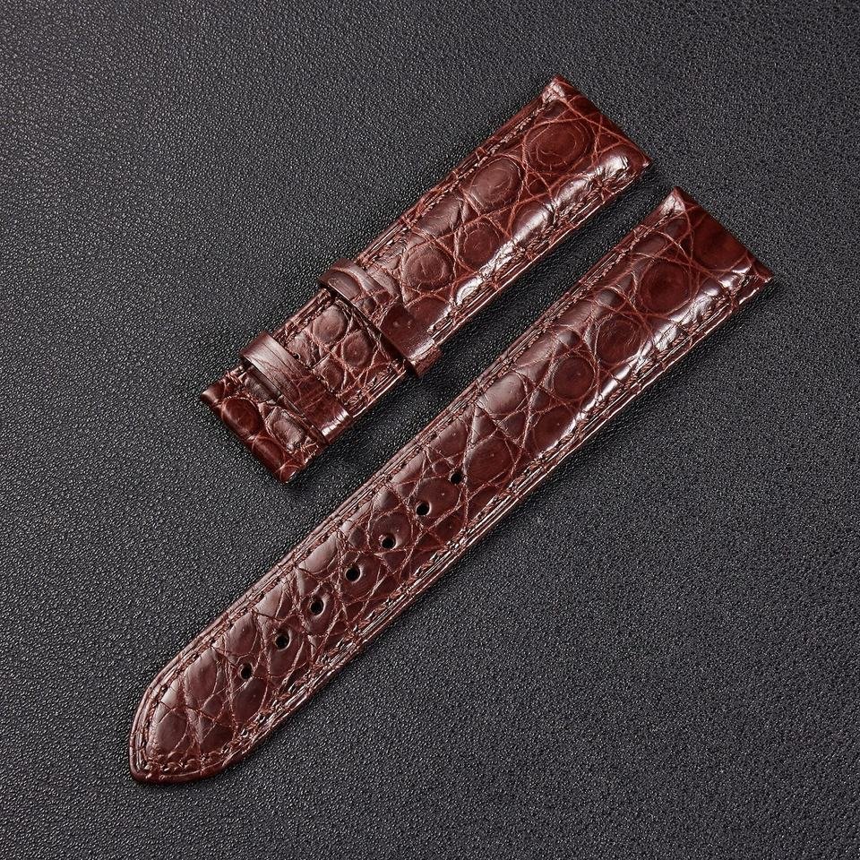 Premium Crocodile Pattern Genuine Leather Watch Strap – 18–22mm