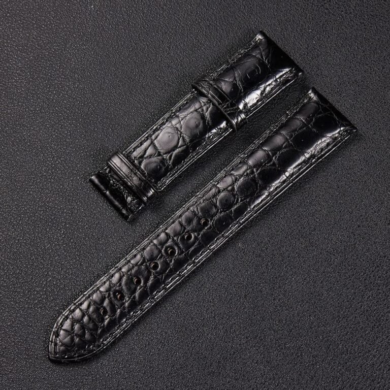 Eraysun Vintage Waterproof Crocodile Leather Watch Band – 18–22mm