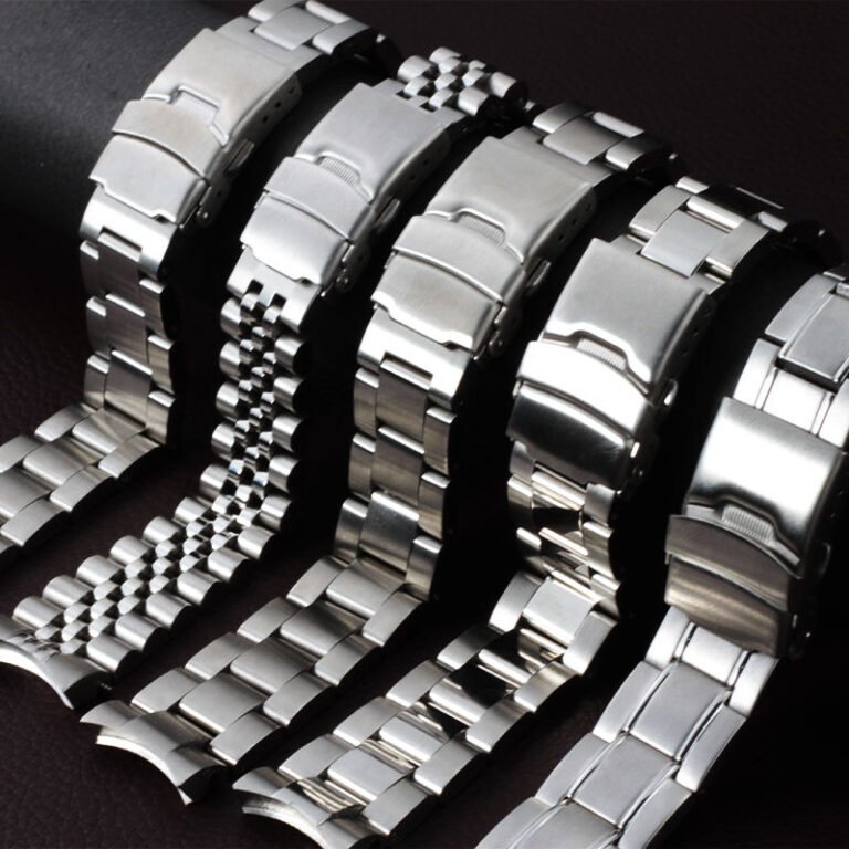 Stainless Steel Watch Band – Custom Butterfly Clasp Metal Strap