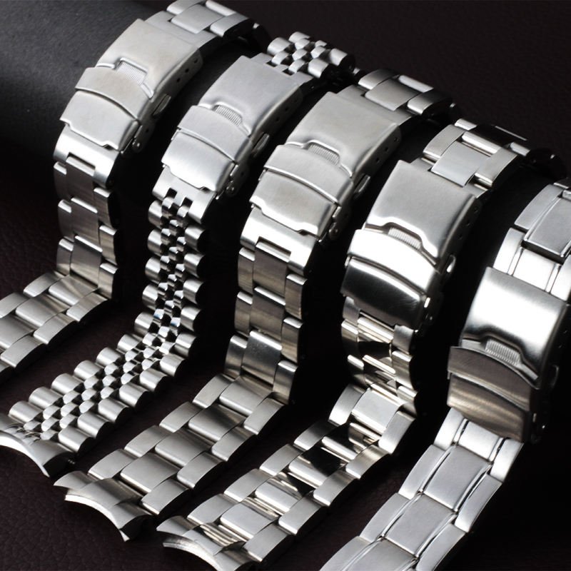 Stainless Steel Watch Band – Custom Butterfly Clasp Metal Strap