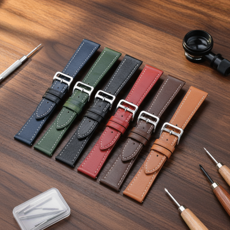 Top Grain Cowhide Leather Watch Band – Quick Release 18–22mm